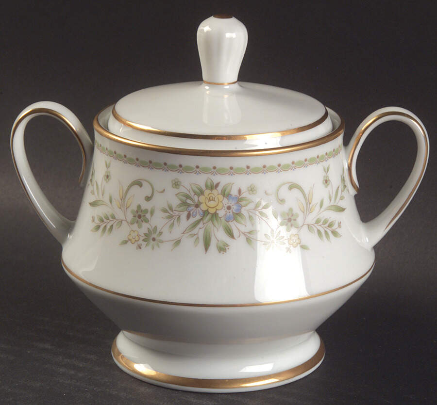 Green Hill Sugar Bowl & Lid by Noritake-1