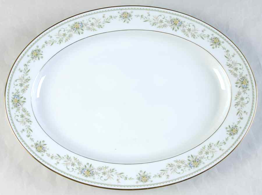 Green Hill 16" Oval Serving Platter by Noritake-1