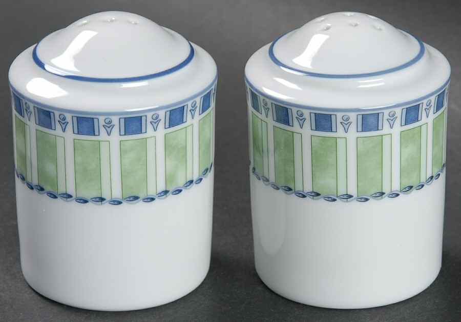 Green Icicle Salt & Pepper Set by Noritake-1