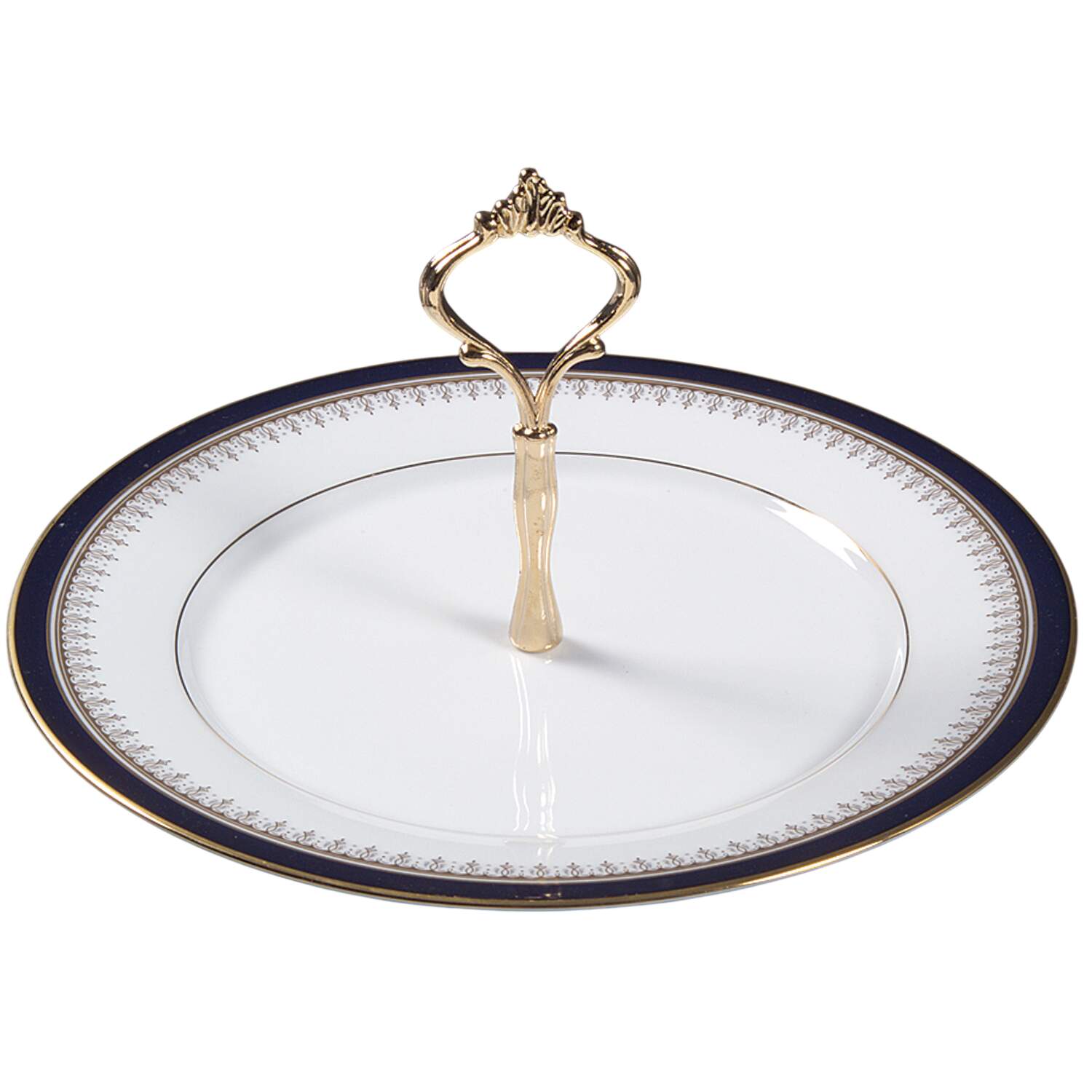 Grand Monarch Round Serving Plate with Handle (DP) by Noritake-1