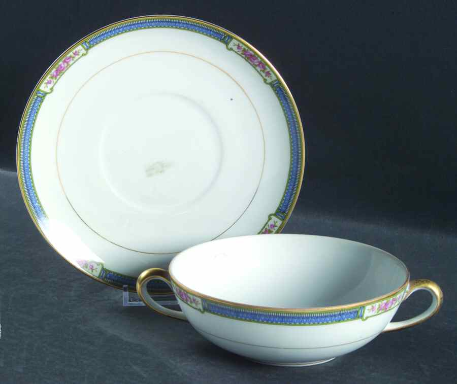 Grosvenor Flat Cream Soup Bowl & Saucer Set by Noritake-1