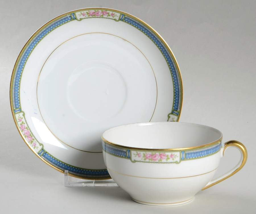 Grosvenor Flat Cup & Saucer Set by Noritake-1