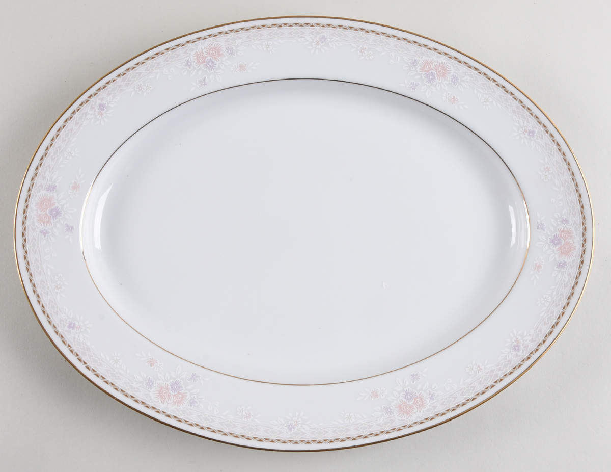 Grammercy Park 13" Oval Serving Platter by Noritake-1