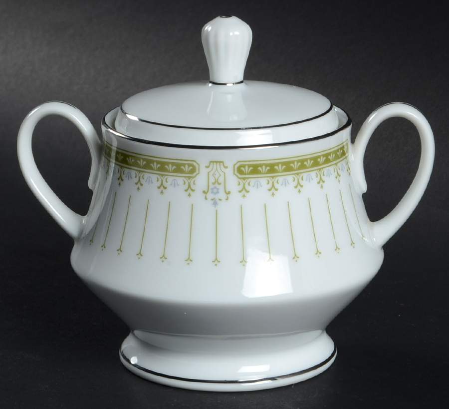 Green Point Sugar Bowl & Lid by Noritake-1