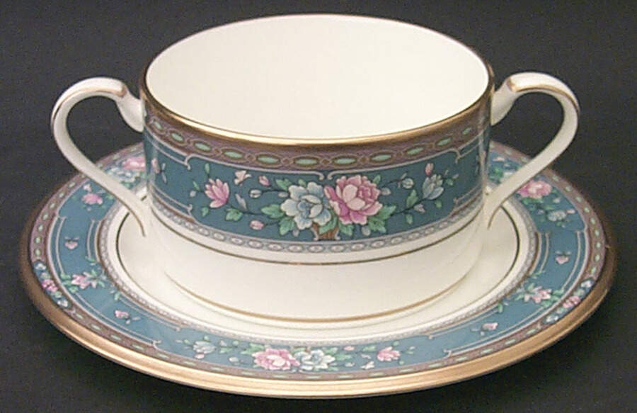 Grand Terrace Cream Soup Bowl & Bread Plate/Saucer Set by Noritake-1
