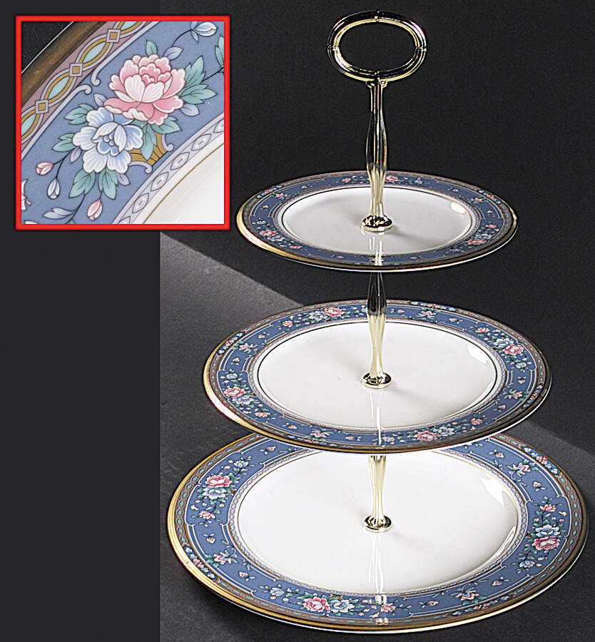 Grand Terrace 13 7/8"-14 1/4" 3-Tiered Serving Tray(DP,SP,BB) HC by Noritake-1