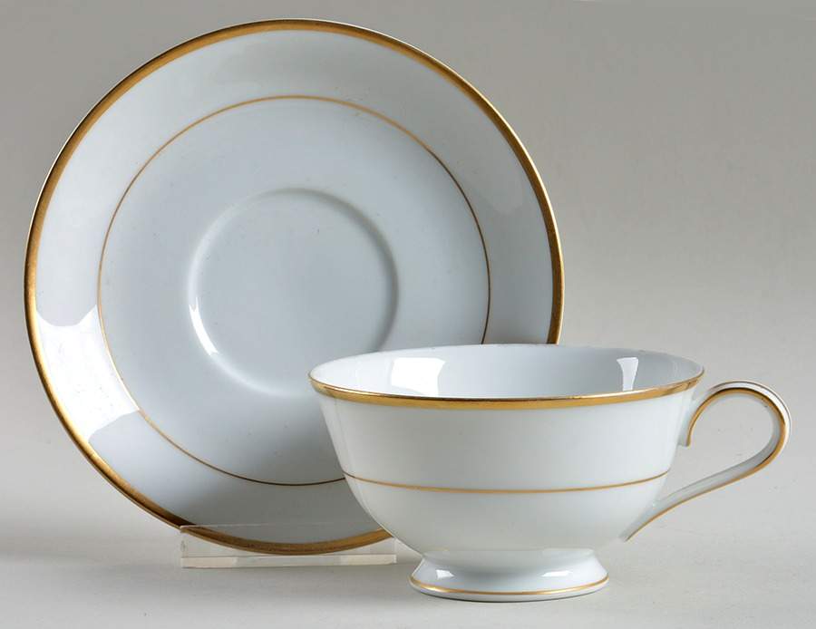 Guilford Footed Cup & Saucer Set by Noritake-1