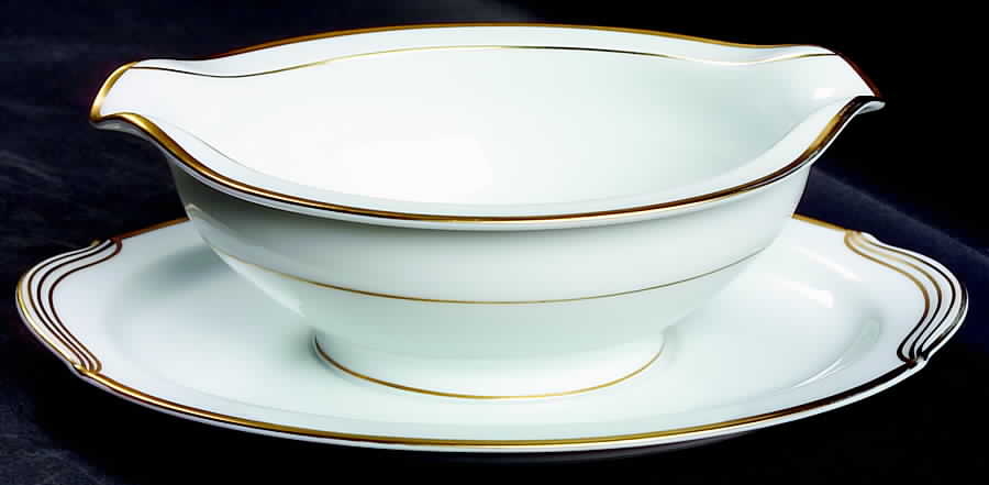 Guilford Gravy Boat with Attached Underplate by Noritake-1