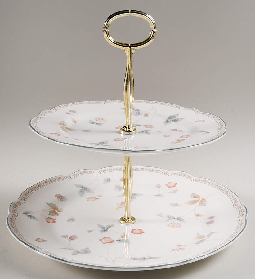 Harris Grove 6 5/8"-10"  2 Tiered Serving Tray (Dp, Sp) HC by Noritake-1