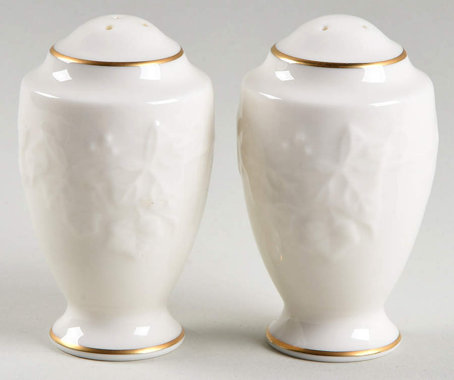 Halls of Ivy (Gold Trim) Salt & Pepper Set by Noritake-1