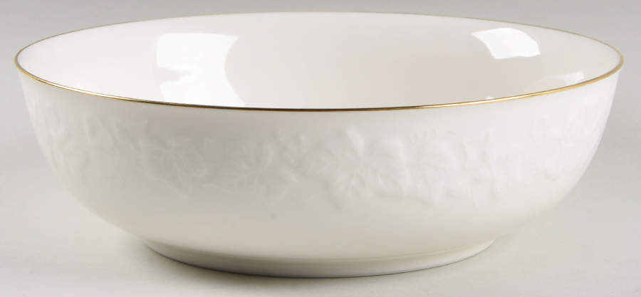Halls of Ivy (Gold Trim) 9" Round Vegetable Bowl by Noritake-1