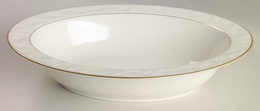 Halls of Ivy (Gold Trim) 11" Oval Vegetable Bowl by Noritake-1