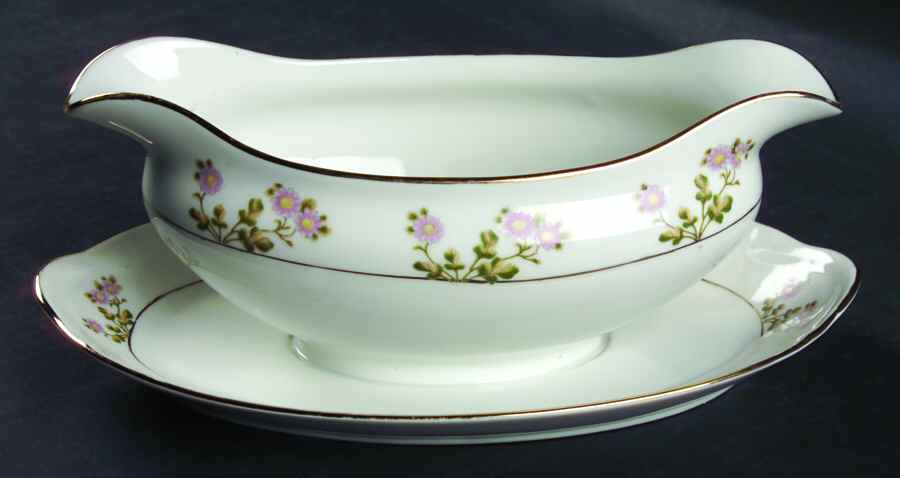 Hakone Gravy Boat with Attached Underplate by Noritake-1