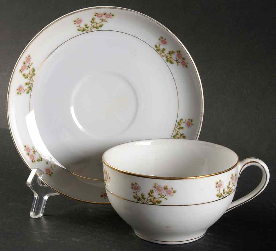 Hakone Flat Cup & Saucer Set by Noritake-1