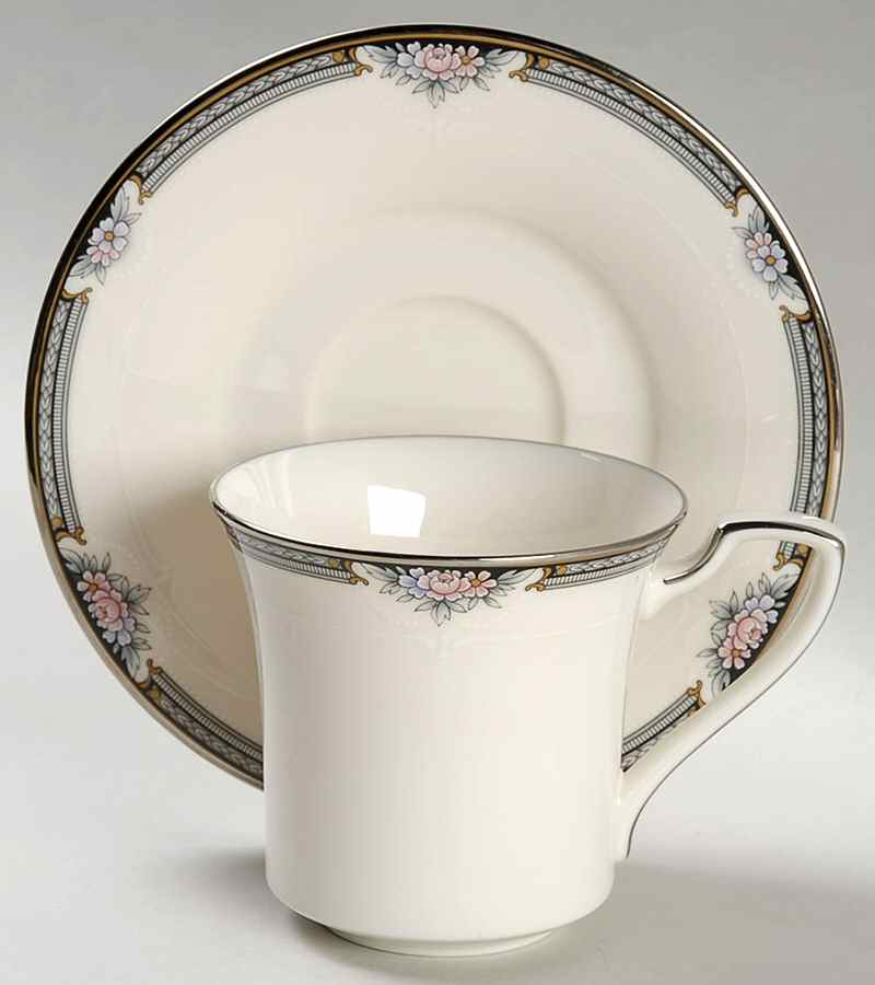Halifax Flat Cup & Saucer Set by Noritake-1