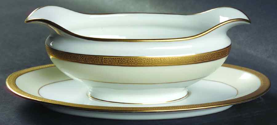 Halcyon Gravy Boat with Attached Underplate by Noritake-1