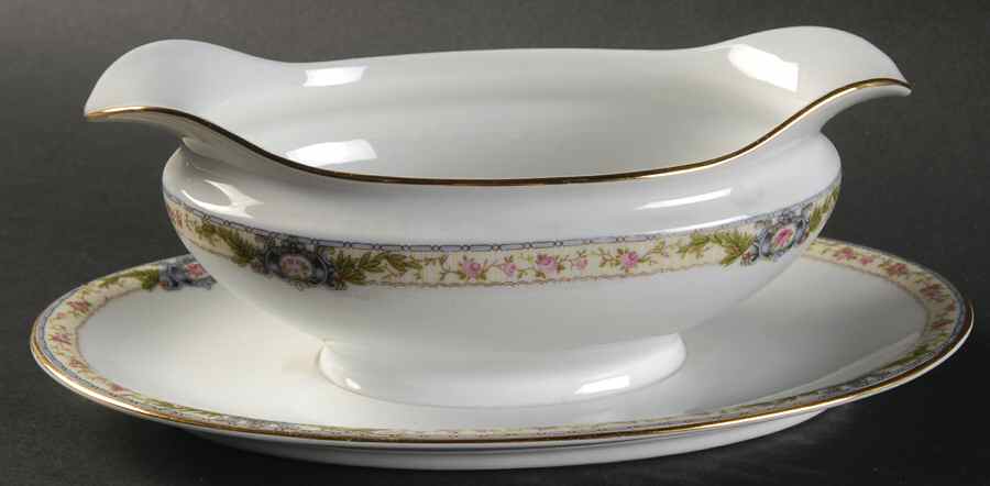 Hanover Gravy Boat with Attached Underplate by Noritake-1