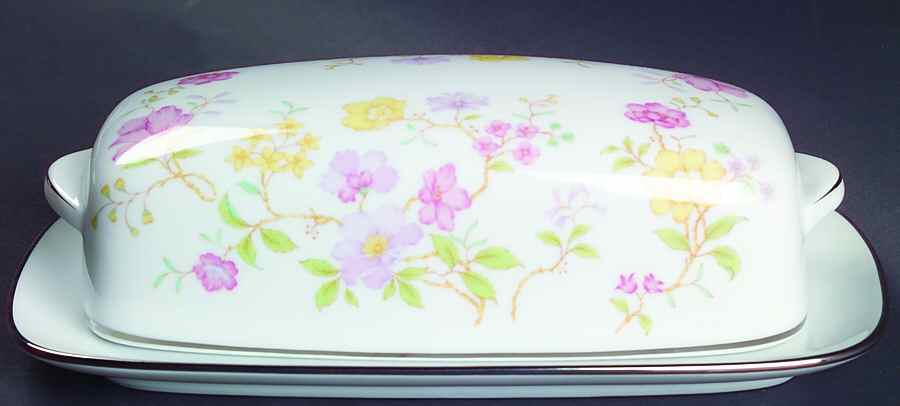Harmony (Platinum Trim) 1/4 Lb Covered Butter by Noritake-1