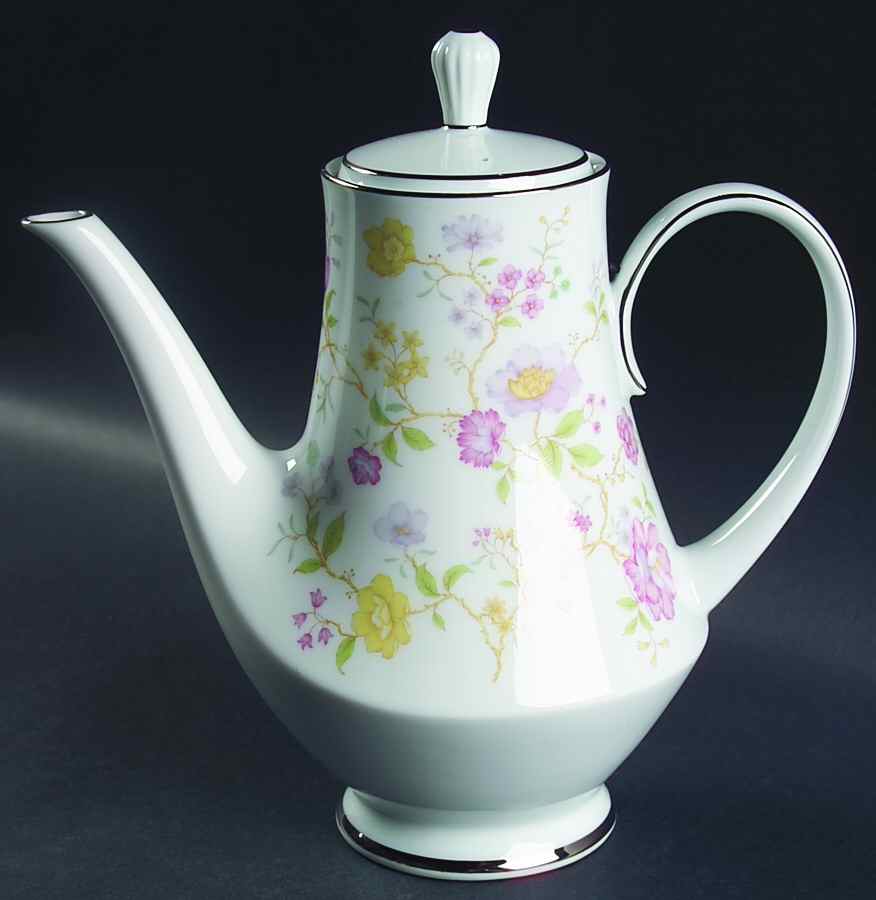 Harmony (Platinum Trim) Coffee Pot & Lid by Noritake-1