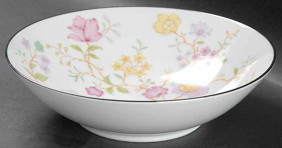 Harmony (Platinum Trim) 8" Round Vegetable Bowl by Noritake-1