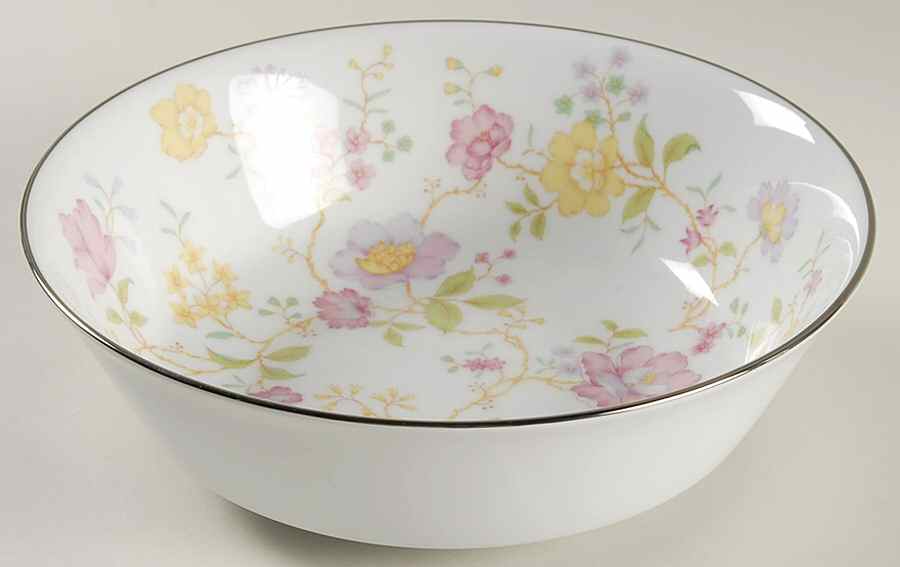 Harmony (Platinum Trim) 9" Round Vegetable Bowl by Noritake-1
