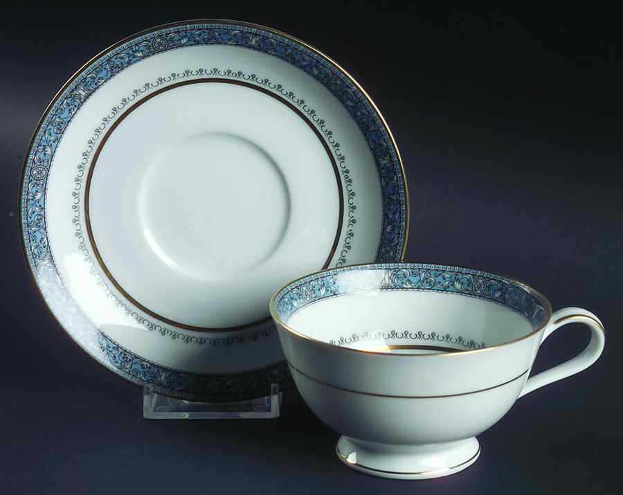 Harcourt Footed Cup & Saucer Set by Noritake-1