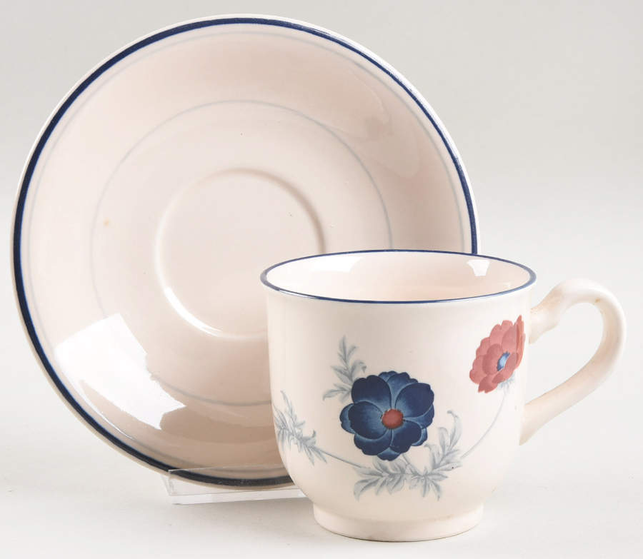 Harlequin Footed Cup & Saucer Set by Noritake-1