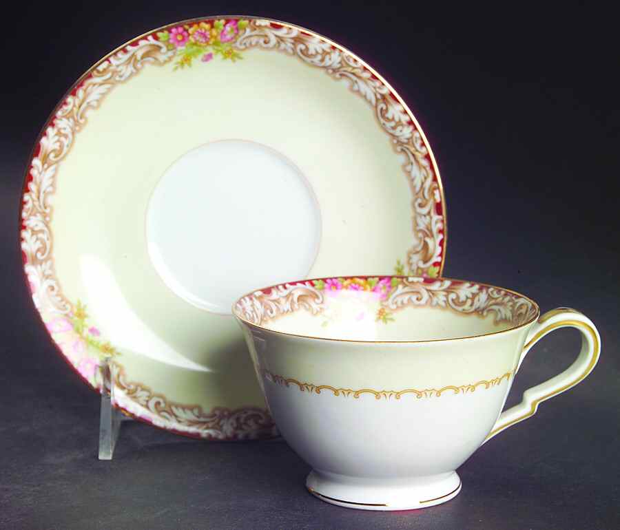 Harmony (Gold Trim) Footed Cup & Saucer Set by Noritake-1