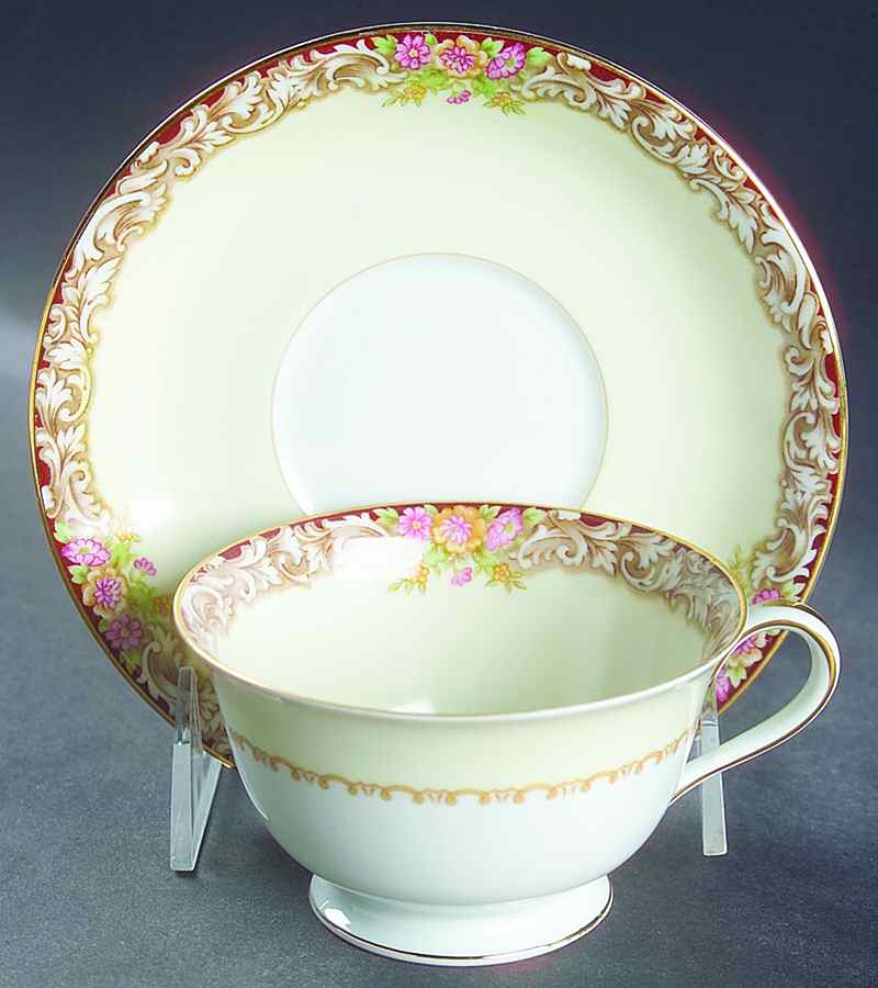 Harmony (Gold Trim) Footed Cup & Saucer Set by Noritake-1
