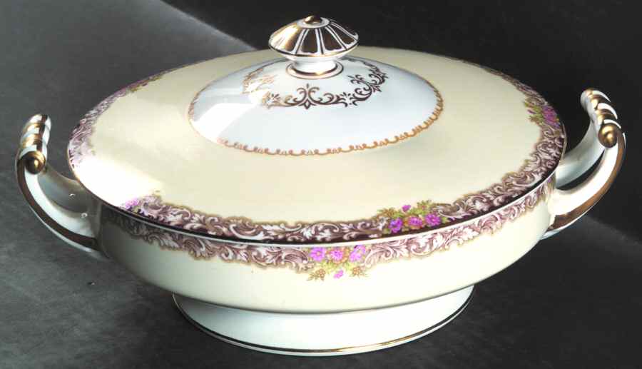 Harmony (Gold Trim) Round Covered Vegetable by Noritake-1