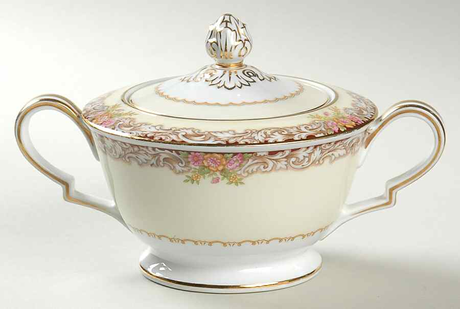 Harmony (Gold Trim) Sugar Bowl & Lid by Noritake-1