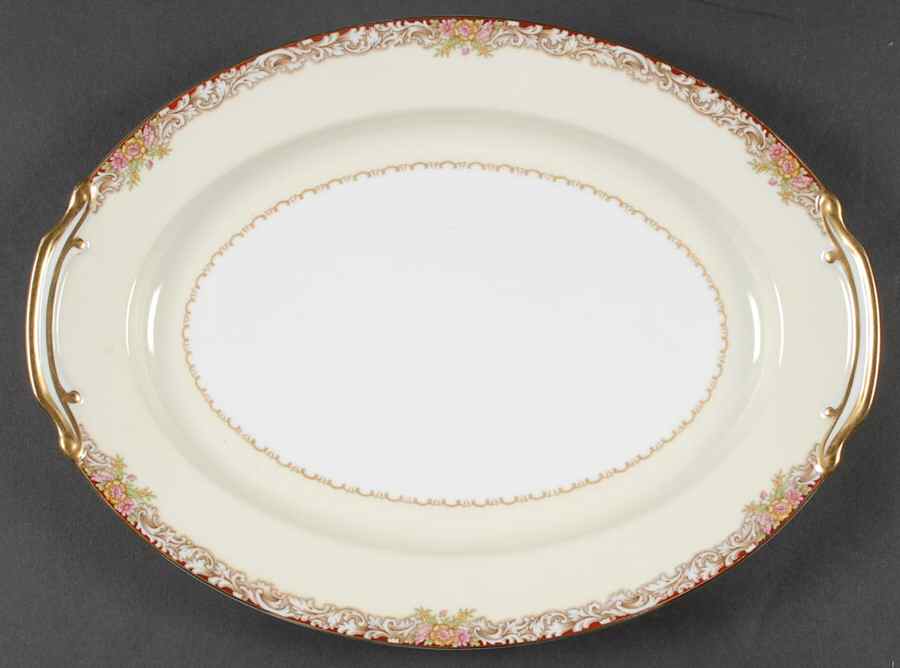 Harmony (Gold Trim) 13" Oval Serving Platter by Noritake-1
