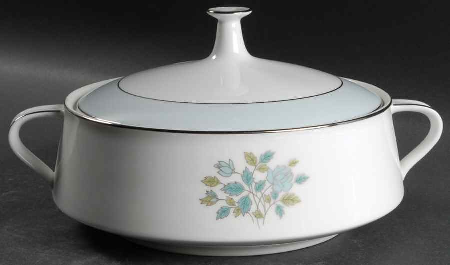 Harvard Rose Round Covered Vegetable by Noritake-1
