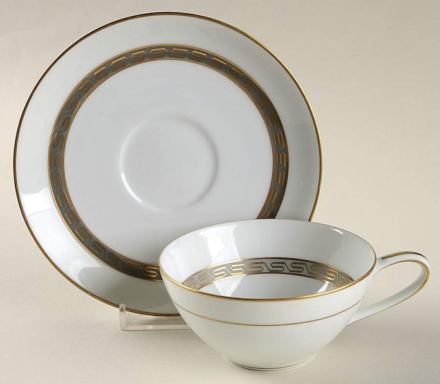Hartford Flat Cup & Saucer Set by Noritake-1