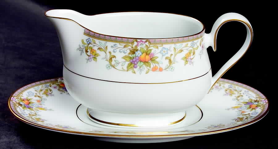 Harvesting Gravy Boat & Underplate (Relish/Butter) by Noritake-1