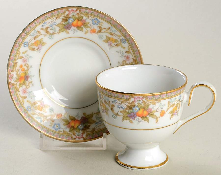 Harvesting Footed Demitasse Cup & Saucer Set by Noritake-1