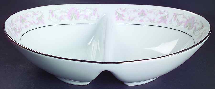 Harwyn 10" Oval Divided Vegetable Bowl by Noritake-1