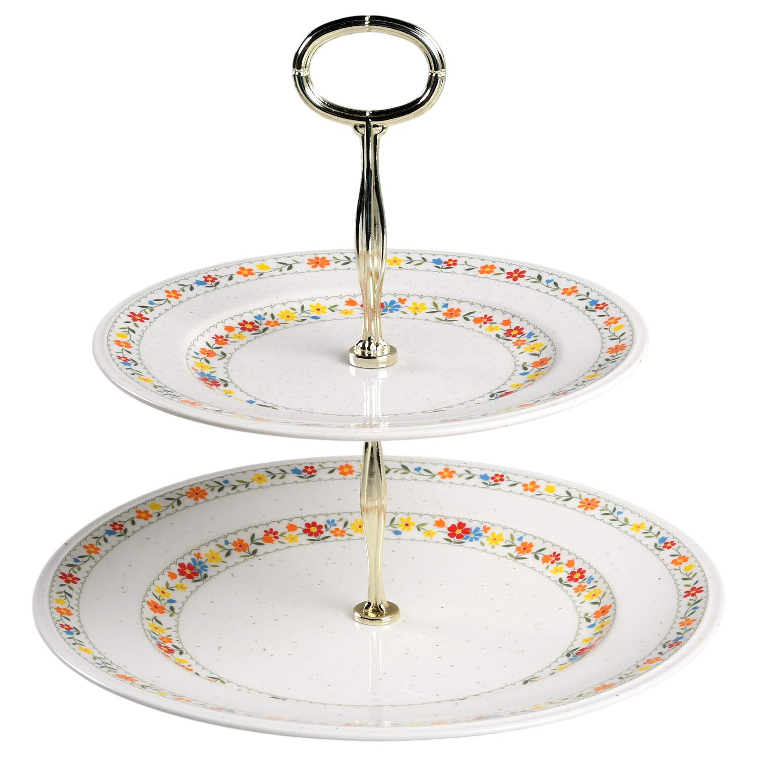 Happy Talk 6 5/8"-10"  2 Tiered Serving Tray (Dp, Sp) HC by Noritake-1