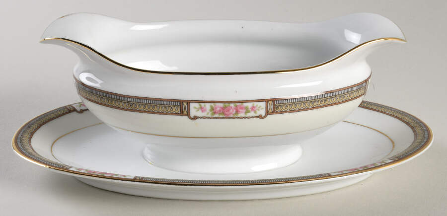 Haverford Gravy Boat with Attached Underplate by Noritake-1