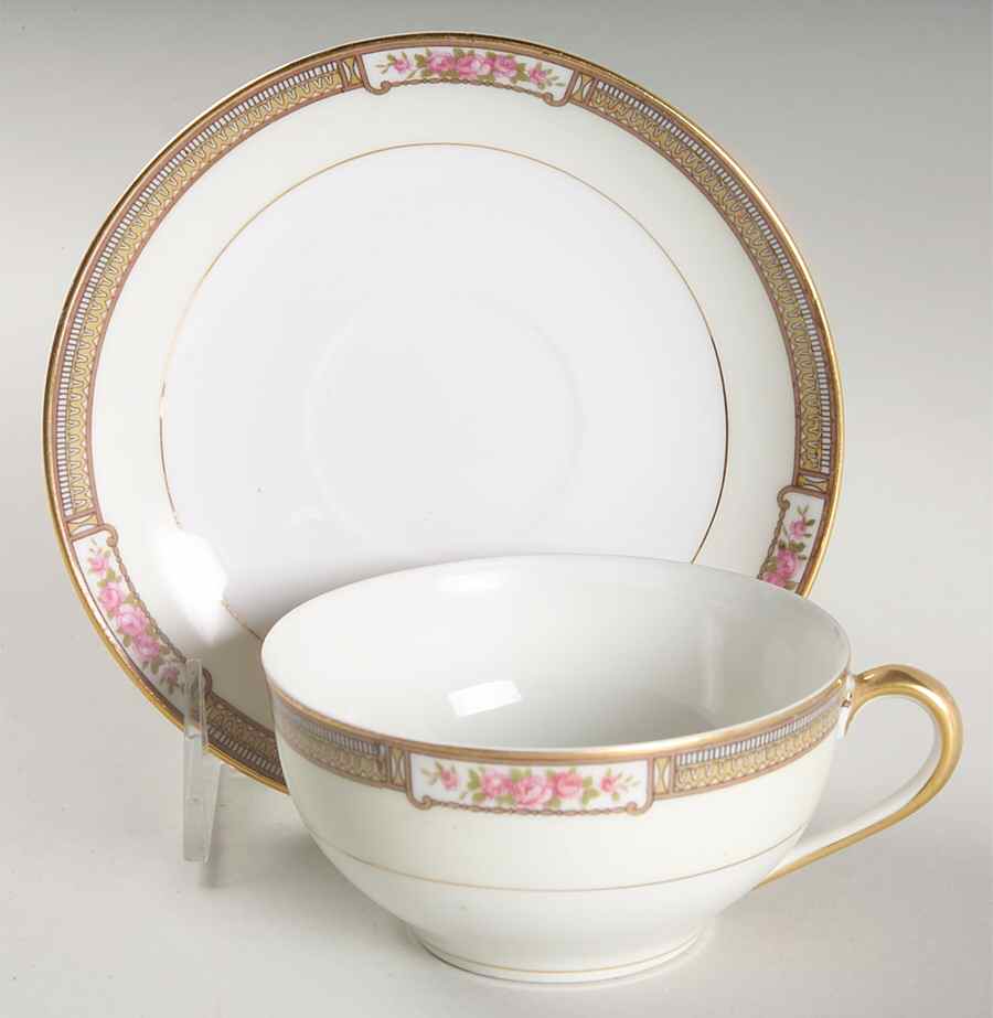 Haverford Flat Cup & Saucer Set by Noritake-1