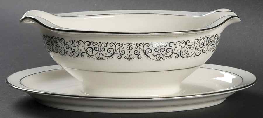 Hawthorne Gravy Boat with Attached Underplate by Noritake-1