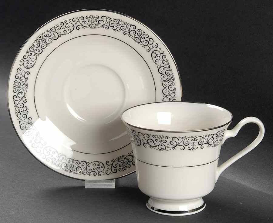Hawthorne Footed Cup & Saucer Set by Noritake-1