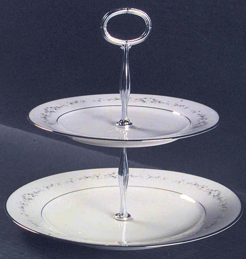 Heather 6 5/8"-10"  2 Tiered Serving Tray (Dp, Sp) HC by Noritake-1
