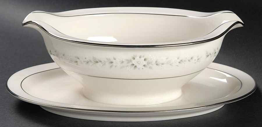 Heather Gravy Boat with Attached Underplate by Noritake-1