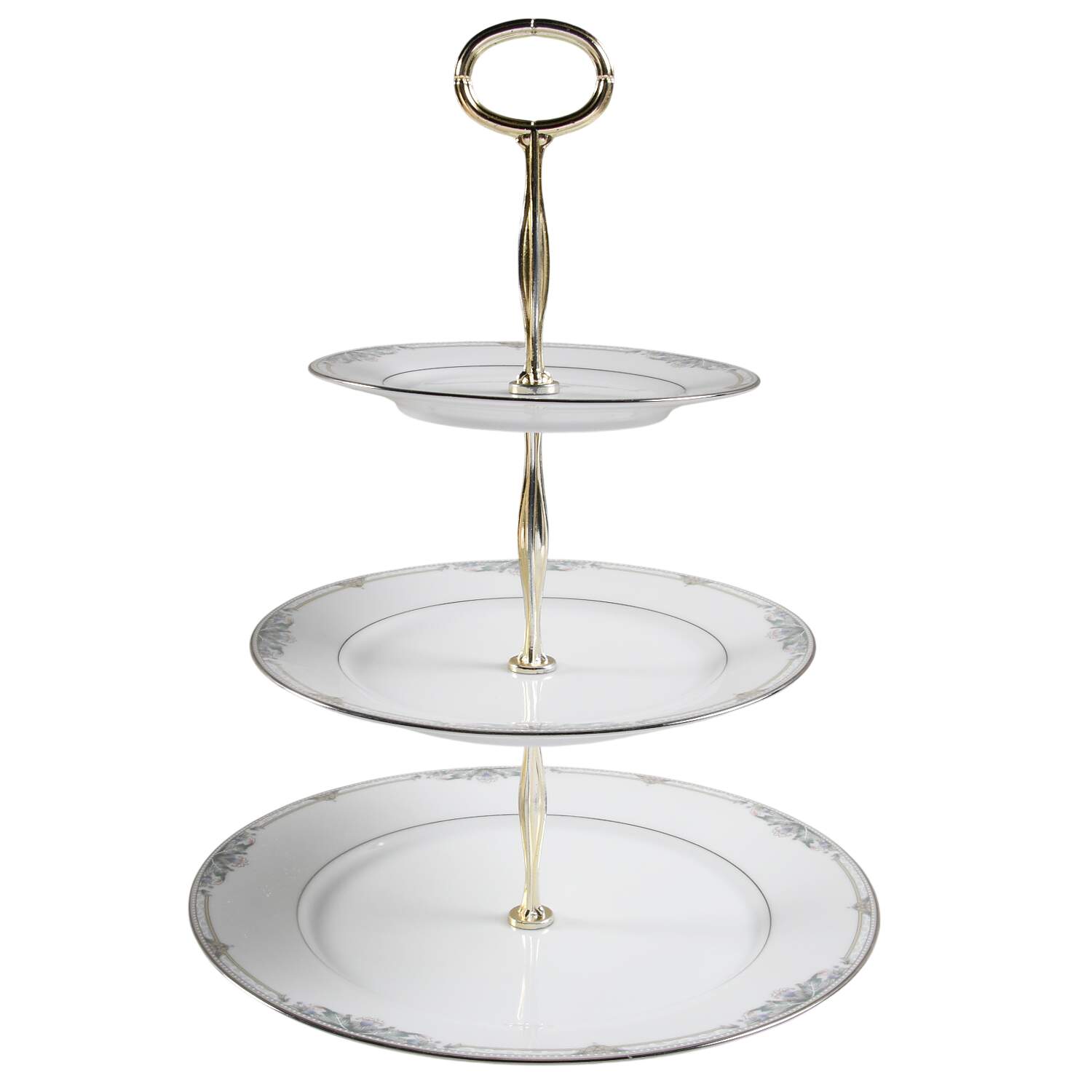 Heatherwood 13 7/8"-14 1/4" 3-Tiered Serving Tray(DP,SP,BB) HC by Noritake-1