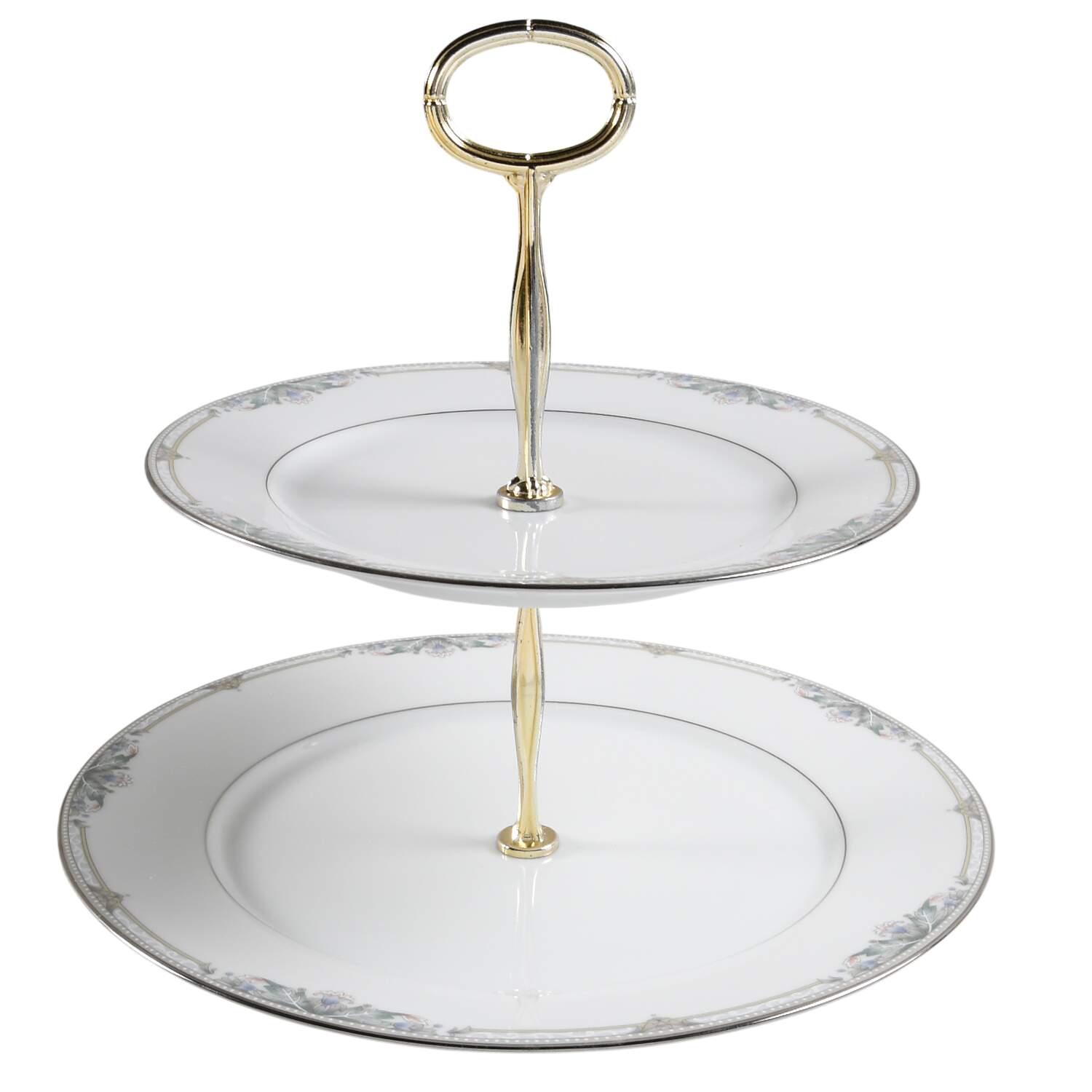 Heatherwood 6 5/8"-10"  2 Tiered Serving Tray (Dp, Sp) HC by Noritake-1