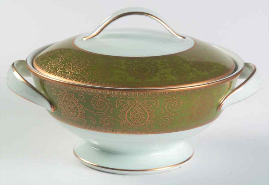 Heiress Jade Sugar Bowl & Lid by Noritake-1