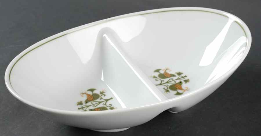 Hermitage 10" Oval Divided Vegetable Bowl by Noritake-1