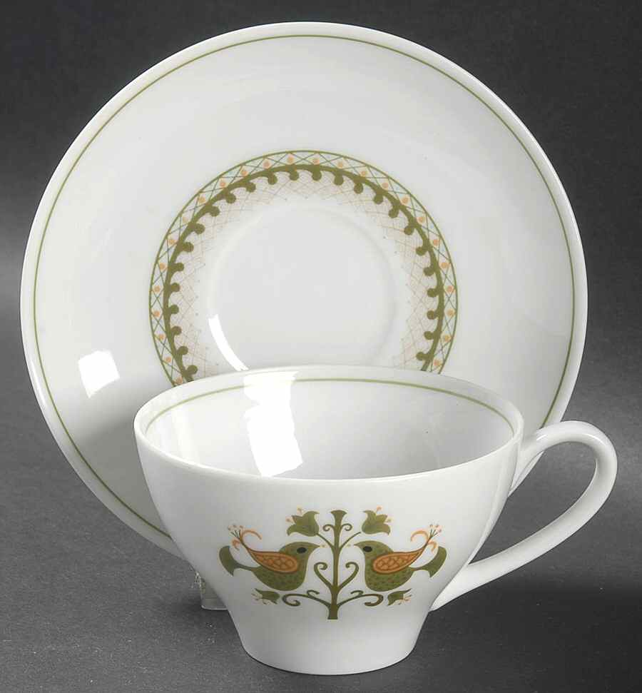 Hermitage Flat Cup & Saucer Set by Noritake-1