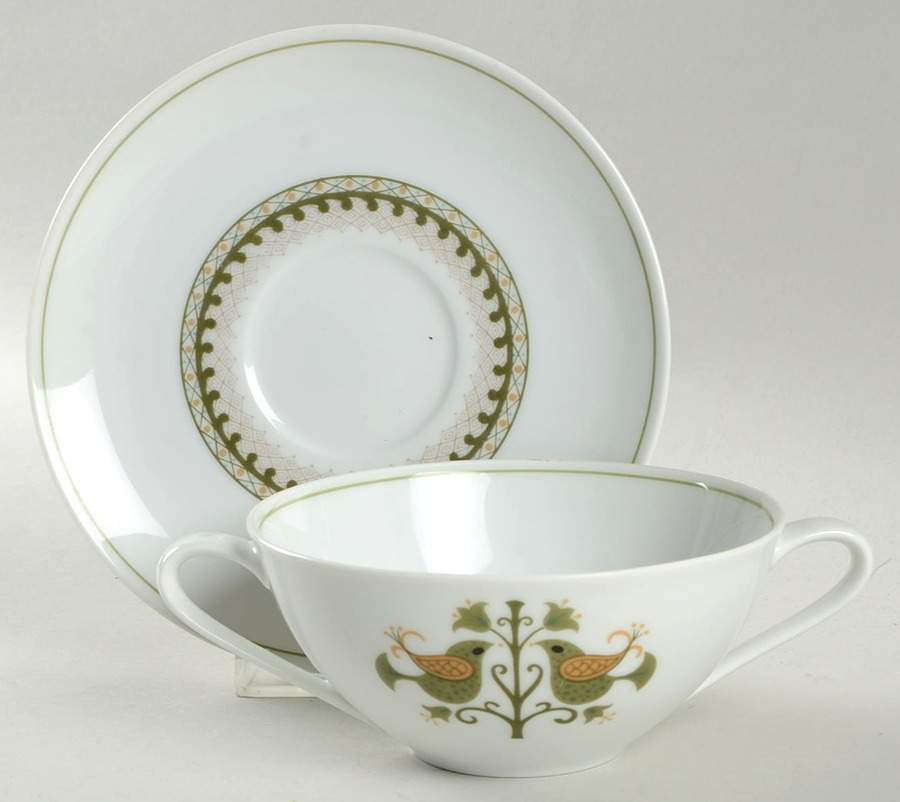 Hermitage Flat Cream Soup Bowl & Saucer Set by Noritake-1
